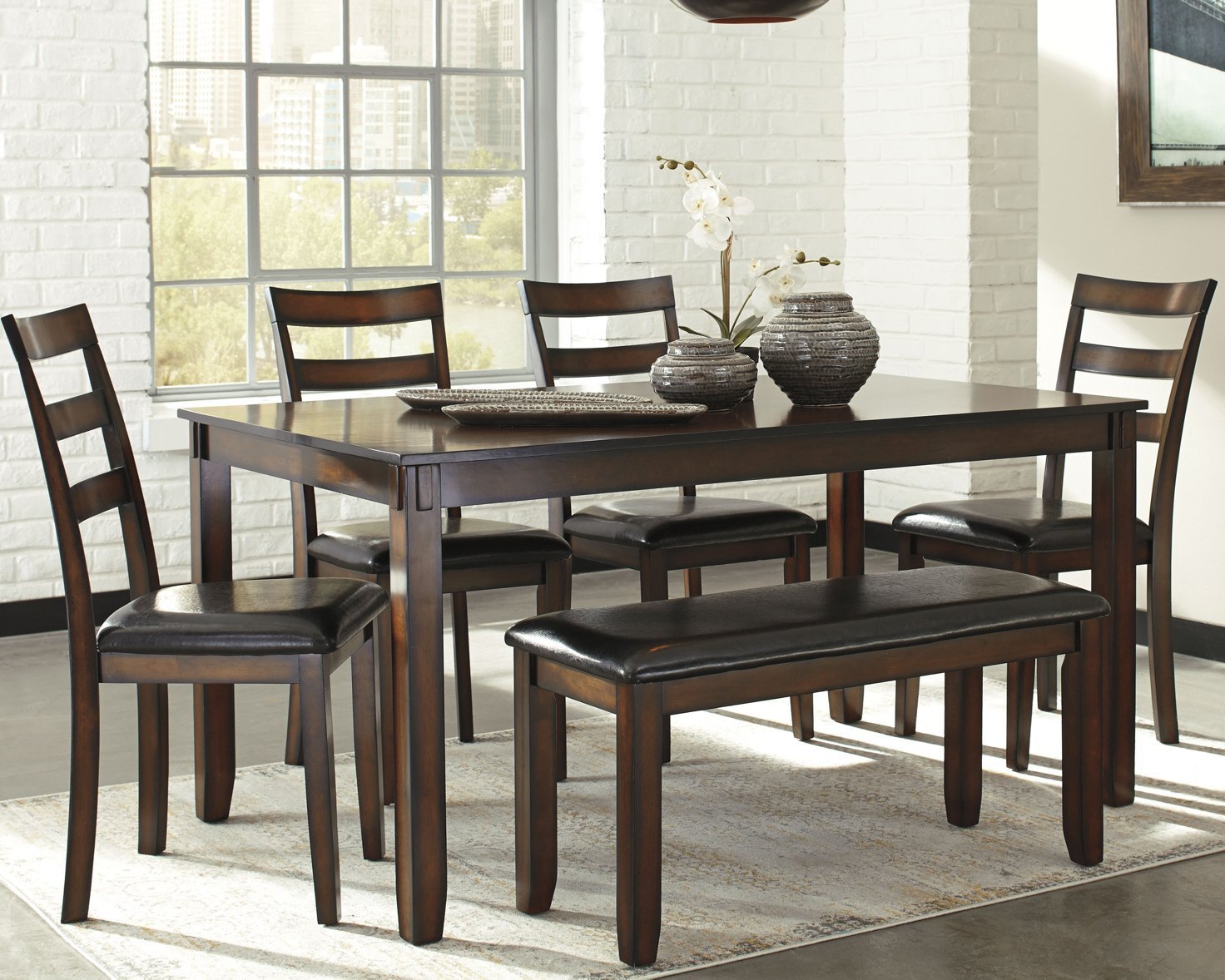 Freimore dining room table and online stools