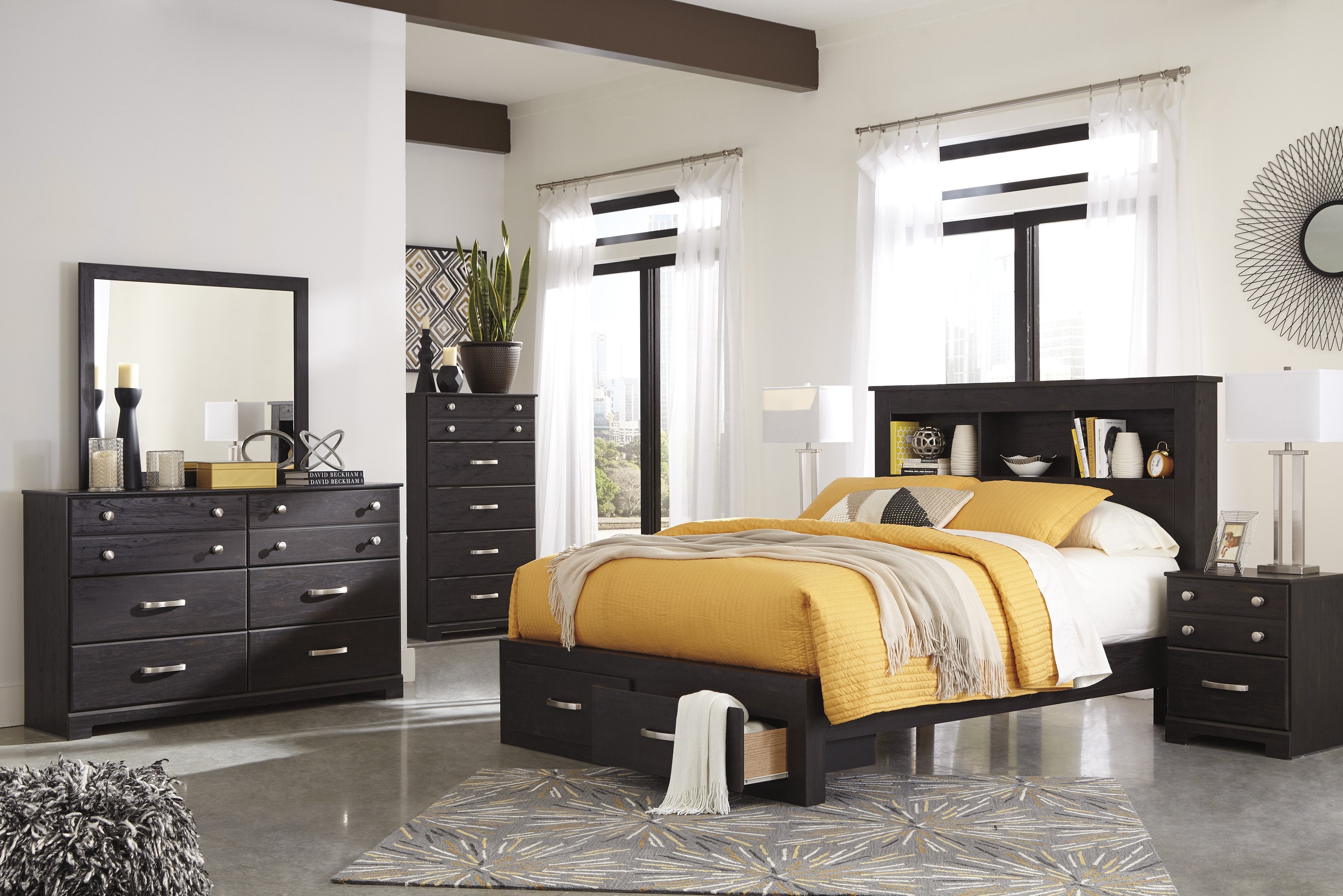 Ashley furniture deals gold bedroom set