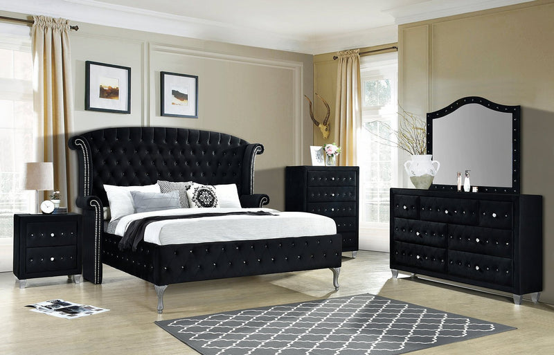 Black Bedroom Velvet Set