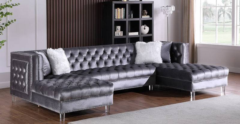 Vienna Velvet Sectional Living Room Set