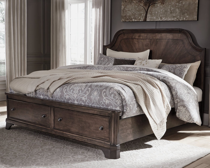 Adinton Signature Design by Ashley Bed with 2 Storage Drawers image