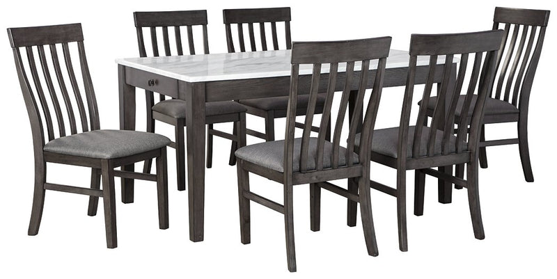 Luvoni Benchcraft 7 Piece Dining Room Package Dream Furniture