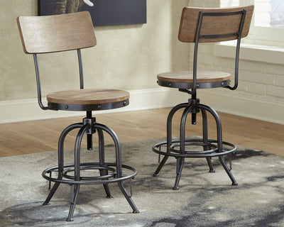 Pinnadel Signature Design by Ashley Swivel Stool 2CN image