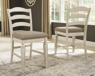 Realyn Signature Design by Ashley Upholstered Barstool 2CN image