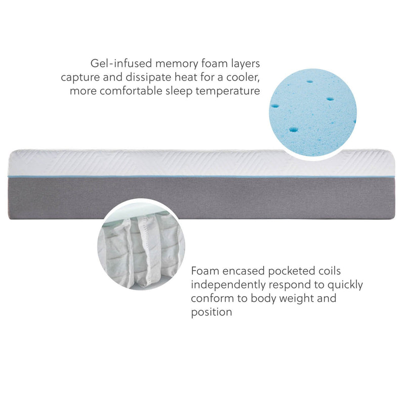 Wellsville 14" Gel Memory Foam Hybrid Mattress