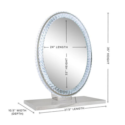 DIAMOND COLLECTION OVAL PREMIUM ILLUMINATED VANITY MIRROR.